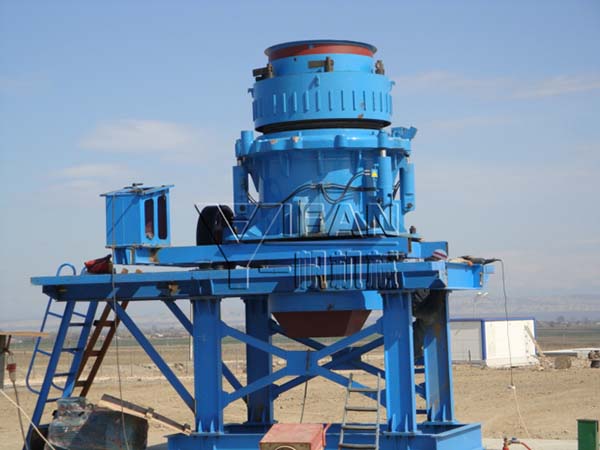cone crusher on site